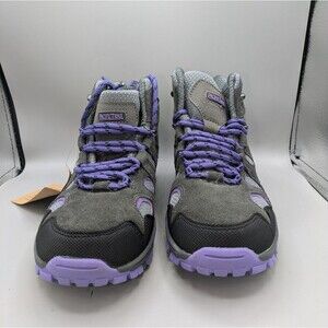 Pacific Trail Diller Hiking Boots Womens Size 6 Purple, Gray Suede. Condition is